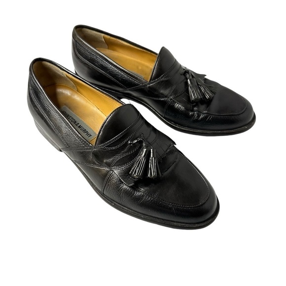 Johnston & Murphy Men’s Leather Loafer Black Tassel Dress Shoes Size 9M‎ - Picture 2 of 11